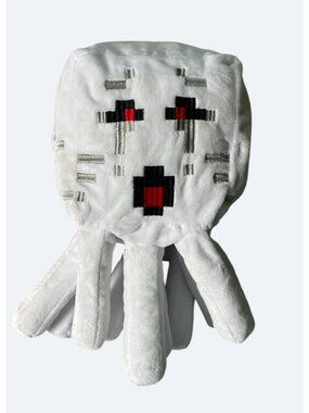 Minecraft Ghast Plush Toy 2022 Jay Franco 100% Polyester White Red Black